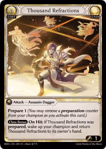 Thousand Refractions (359), Radiant Origins — Grand Archive card price