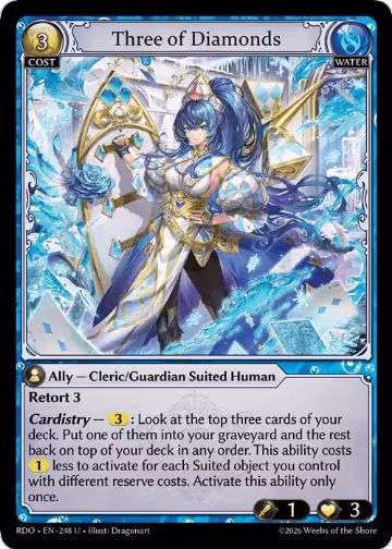 Three of Diamonds (248), Radiant Origins — Grand Archive card price