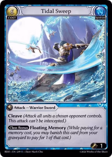 Tidal Sweep (249), Radiant Origins — Grand Archive card price