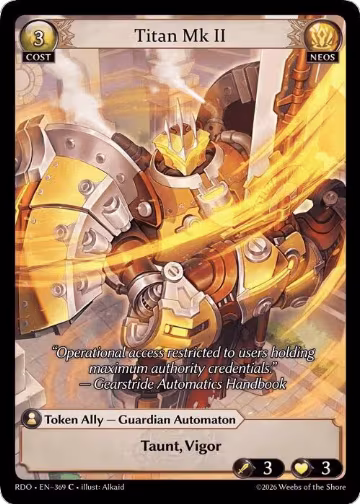 Titan Mk II (369), Radiant Origins — Grand Archive card price