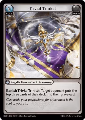 Trivial Trinket (028), Radiant Origins — Grand Archive card price