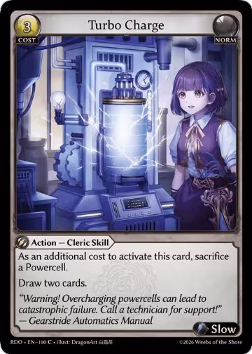 Turbo Charge (160), Radiant Origins — Grand Archive card price
