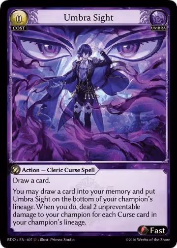 Umbra Sight (407), Radiant Origins — Grand Archive card price