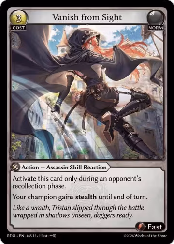 Vanish from Sight (165), Radiant Origins — Grand Archive card price