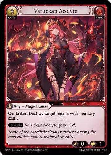 Varuckan Acolyte (202), Radiant Origins — Grand Archive card price