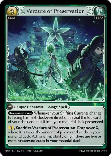 Verdure of Preservation (392), Radiant Origins — Grand Archive card price