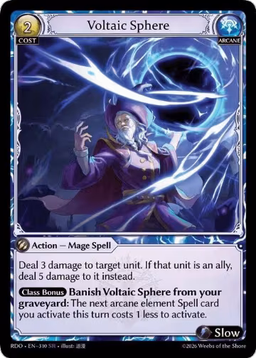 Voltaic Sphere (310), Radiant Origins — Grand Archive card price