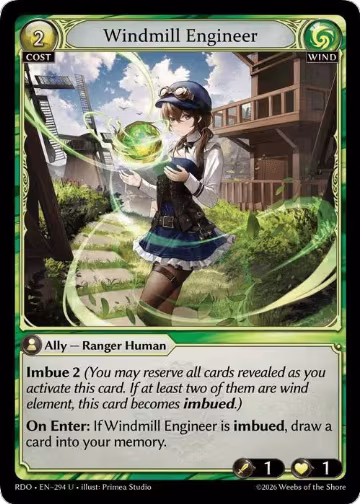 Windmill Engineer (294), Radiant Origins — Grand Archive card price