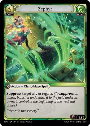 Zephyr (296), Radiant Origins — Grand Archive card price