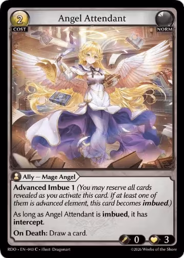 Angel Attendant (Curio Foil) (043), Radiant Origins — Grand Archive card price