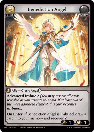 Benediction Angel (Curio Foil) (057), Radiant Origins — Grand Archive card price