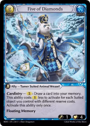 Five of Diamonds (Curio Foil) (218), Radiant Origins — Grand Archive card price