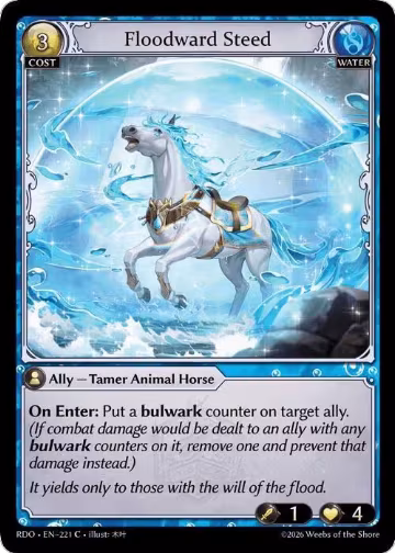 Floodward Steed (Curio Foil) (221), Radiant Origins — Grand Archive card price