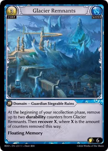 Glacier Remnants (Curio Foil) (231), Radiant Origins — Grand Archive card price
