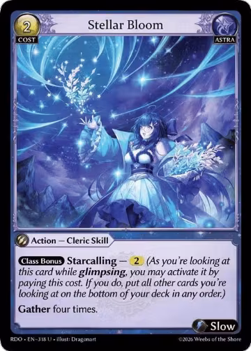 Stellar Bloom (Curio Foil) (318), Radiant Origins — Grand Archive card price
