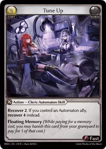 Tune Up (Curio Foil) (159), Radiant Origins — Grand Archive card price