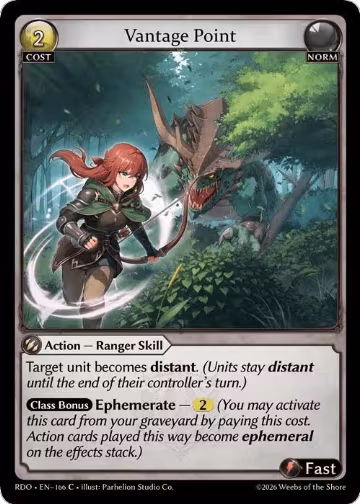 Vantage Point (Curio Foil) (166), Radiant Origins — Grand Archive card price