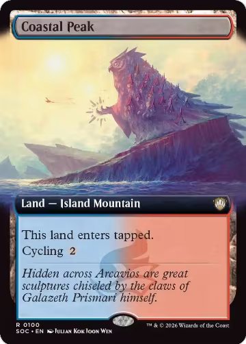 Coastal Peak (Extended Art) (100), Commander: Secrets of Strixhaven — Magic card price