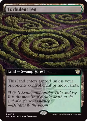 Turbulent Fen (Extended Art) (103), Commander: Secrets of Strixhaven — Magic card price