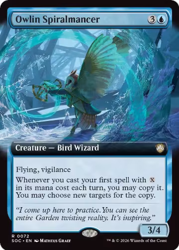 Owlin Spiralmancer (Extended Art) (72), Commander: Secrets of Strixhaven — Magic card price