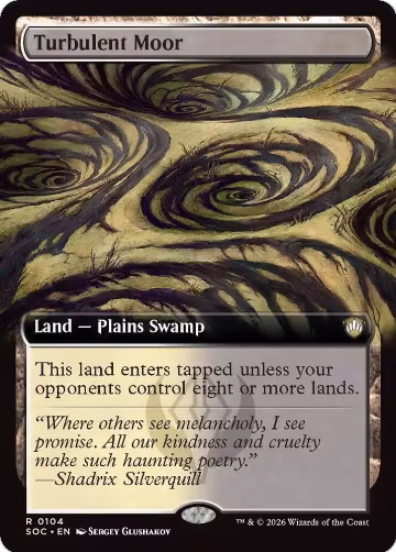 Turbulent Moor (Extended Art) (104), Commander: Secrets of Strixhaven — Magic card price