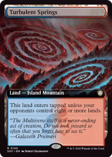 Turbulent Springs (Extended Art) (105), Commander: Secrets of Strixhaven — Magic card price