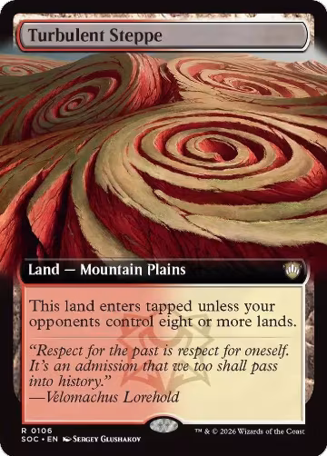 Turbulent Steppe (Extended Art) (106), Commander: Secrets of Strixhaven — Magic card price
