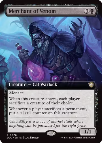 Merchant of Venom (Extended Art) (76), Commander: Secrets of Strixhaven — Magic card price