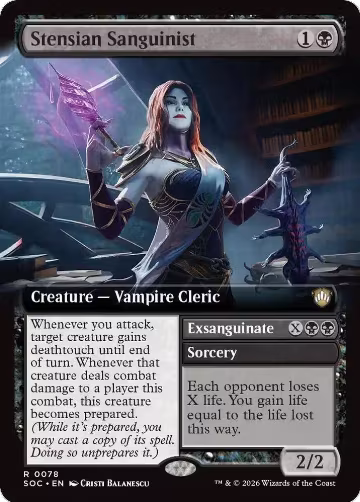 Stensian Sanguinist (Extended Art) (78), Commander: Secrets of Strixhaven — Magic card price