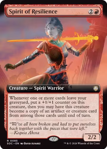 Spirit of Resilience (Extended Art) (85), Commander: Secrets of Strixhaven — Magic card price