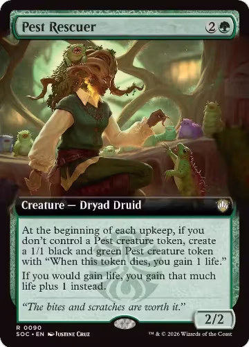 Pest Rescuer (Extended Art) (90), Commander: Secrets of Strixhaven — Magic card price