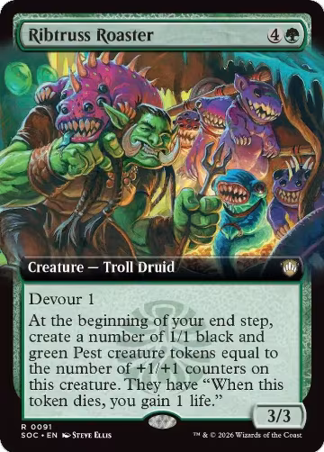 Ribtruss Roaster (Extended Art) (91), Commander: Secrets of Strixhaven — Magic card price