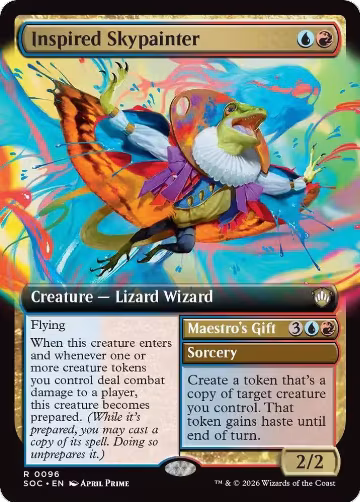 Inspired Skypainter (Extended Art) (96), Commander: Secrets of Strixhaven — Magic card price