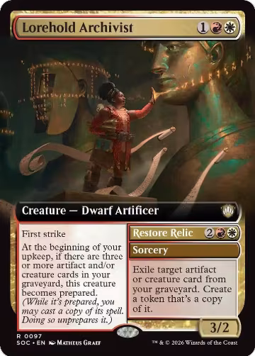 Lorehold Archivist (Extended Art) (97), Commander: Secrets of Strixhaven — Magic card price
