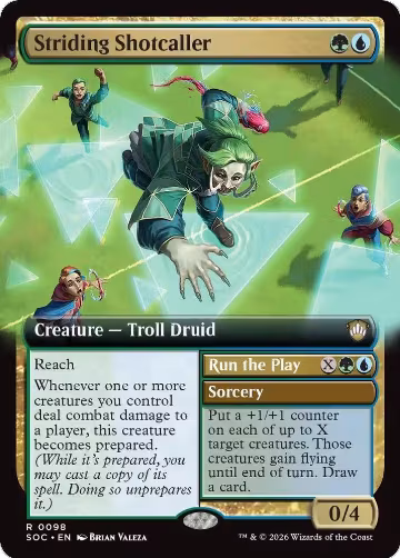 Striding Shotcaller (Extended Art) (98), Commander: Secrets of Strixhaven — Magic card price