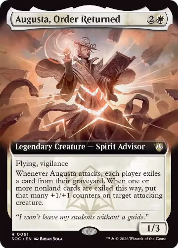 Augusta, Order Returned (Extended Art) (61), Commander: Secrets of Strixhaven — Magic card price