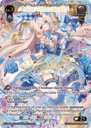 Alice, Trifle's Royalty (CUR) (11), Radiant Origins — Grand Archive card price