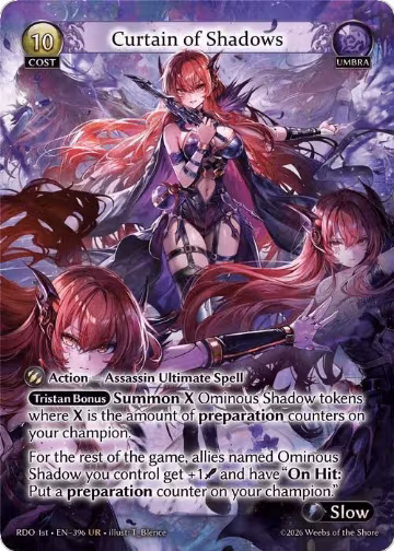 Curtain of Shadows (396), Radiant Origins — Grand Archive card price