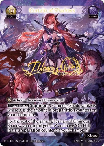 Curtain of Shadows (CSR) (396), Radiant Origins — Grand Archive card price