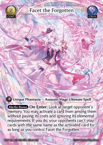 Facet the Forgotten (324), Radiant Origins — Grand Archive card price
