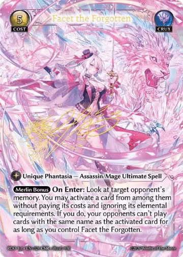 Facet the Forgotten (CSR) (324), Radiant Origins — Grand Archive card price