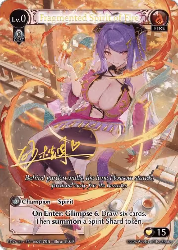 Fragmented Spirit of Fire (002C) (002C), Radiant Origins — Grand Archive card price