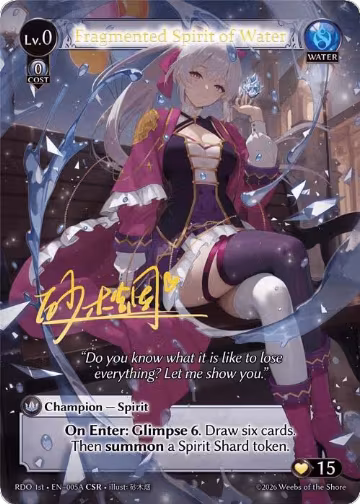 Fragmented Spirit of Water (005A) (005A), Radiant Origins — Grand Archive card price