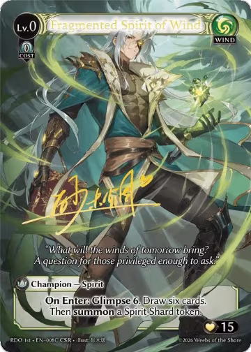 Fragmented Spirit of Wind (008C) (008C), Radiant Origins — Grand Archive card price