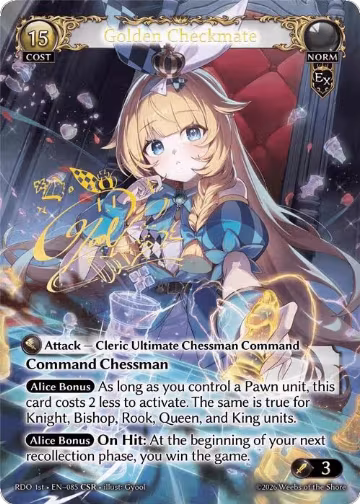 Golden Checkmate (CSR) (85), Radiant Origins — Grand Archive card price