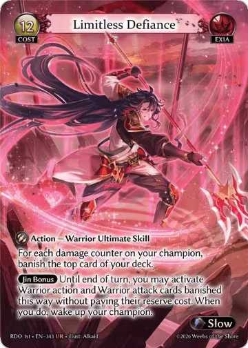 Limitless Defiance (343), Radiant Origins — Grand Archive card price