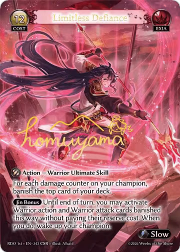 Limitless Defiance (CSR) (343), Radiant Origins — Grand Archive card price