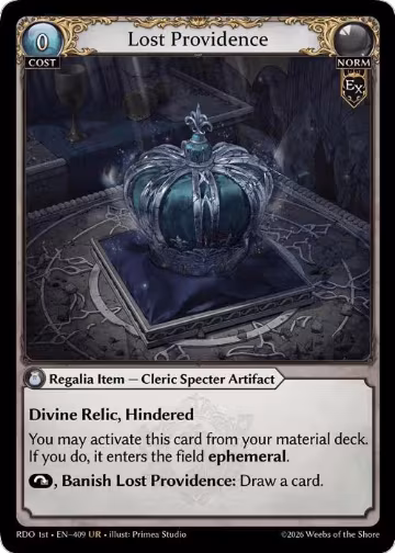 Lost Providence (409), Radiant Origins — Grand Archive card price