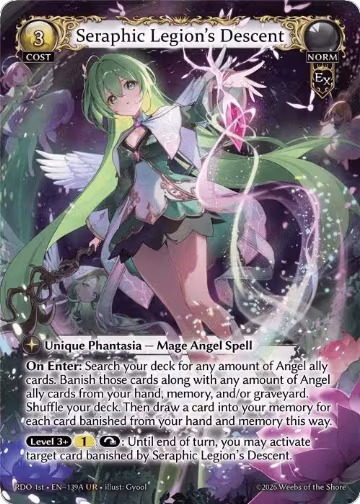 Seraphic Legion's Descent (139A) (139A), Radiant Origins — Grand Archive card price