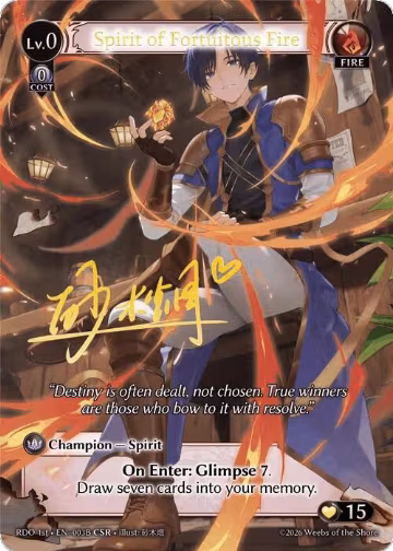Spirit of Fortuitous Fire (003B) (003B), Radiant Origins — Grand Archive card price